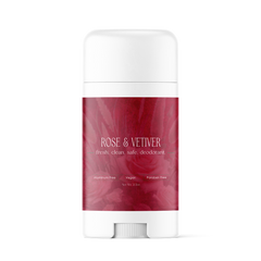 Organic vegan aluminum-free deodorant by Save Our Jewels Wellness, featuring natural clay and tea ingredients for detox and freshness.