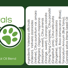 Save Our Jewels Wellness Calm For Pets essential oil bottle with dropper, designed to promote relaxation for pets.