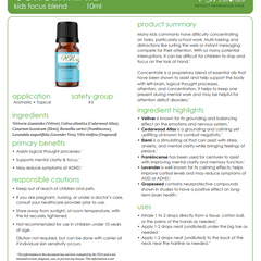 Save Our Jewels Wellness Kids Focus Blend essential oil bottle, natural concentrate for improving focus and concentration in children.