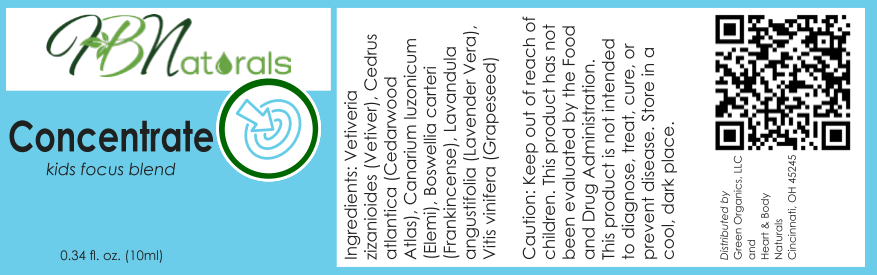 Bottle of Save Our Jewels Wellness Concentrate Kids Focus Blend Essential Oil with a label and dropper for easy use.