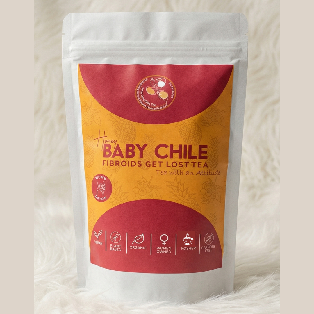 Save Our Jewels Wellness Fibroids Get Lost Tea and Womb Detox package with herbal tea blends for uterine health.