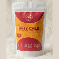 Save Our Jewels Wellness Fibroids Get Lost Tea and Womb Detox package with herbal tea blends for uterine health.