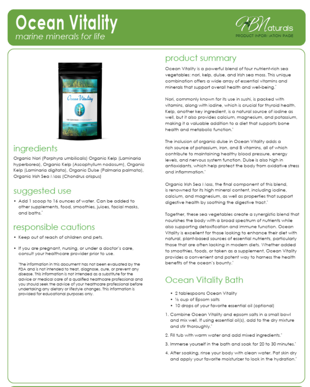 Ocean Vitality Thyroid and Mineral Support supplement by Save Our Jewels Wellness, showing the product bottle with label.