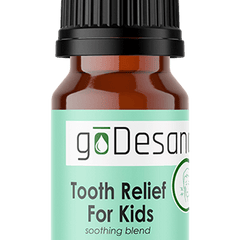 Bottle of Save Our Jewels Wellness Tooth Relief Essential Oil with dropper, designed for oral soothing and dental care.