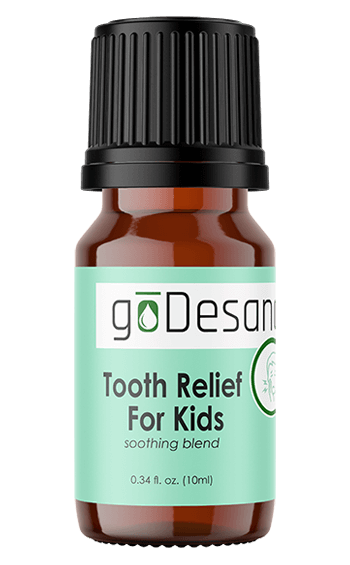 Bottle of Save Our Jewels Wellness Tooth Relief Essential Oil with dropper, designed for oral soothing and dental care.