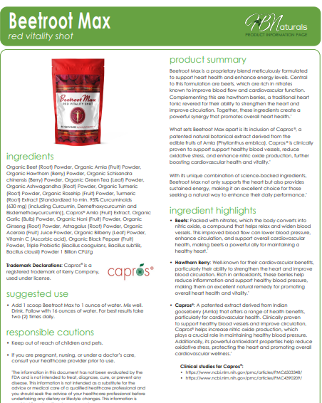 Save Our Jewels Wellness Beetroot Max dietary supplement with beet root powder for nitric oxide support, 60 servings.