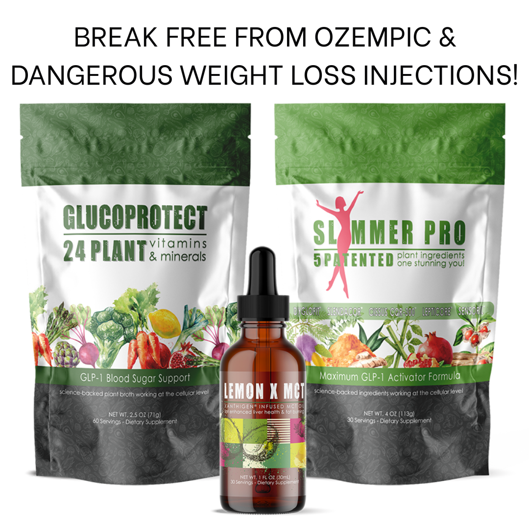 Metabolic Wellness Trio by Save Our Jewels Wellness featuring Slimmer Pro, GlucoProtect, and Lemon X MCT bundle for health support.