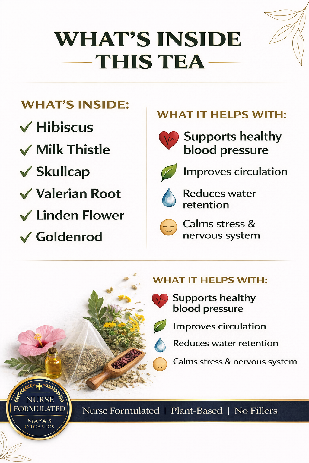 Seamoss Depot blood pressure wellness kit with natural lifestyle support products, including herbal supplements and health monitoring tools.