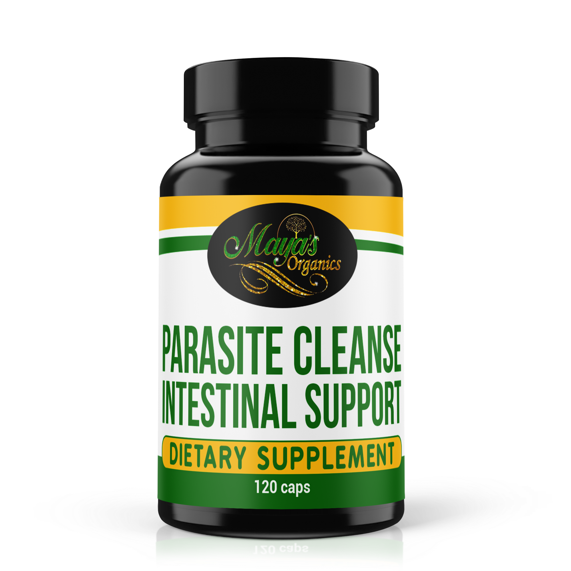 Herbal Botanical Cleanse Formula from Seamoss Depot, plant-based digestive wellness supplement in a bottle with capsules.
