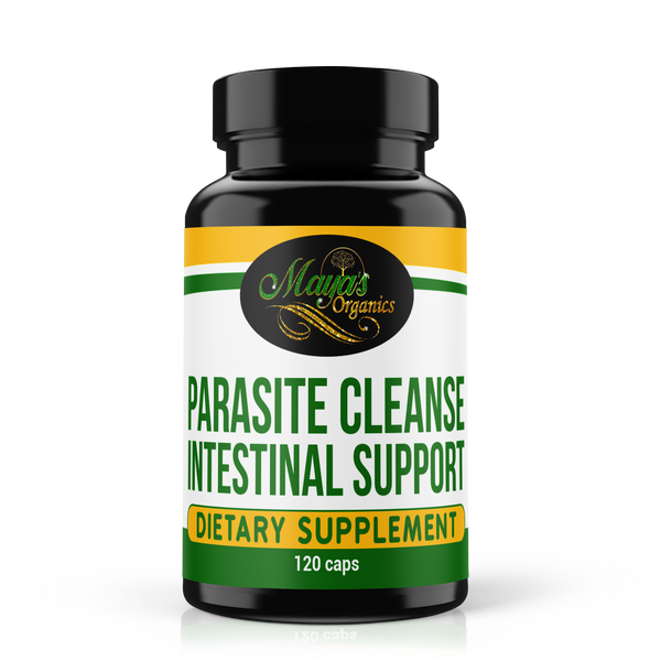 Herbal Botanical Cleanse Formula from Seamoss Depot, plant-based digestive wellness supplement in a bottle with capsules.