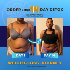 Seamoss Depot limited detox bundle with Candy Cleanse and Lymphatic Cleanse vitamins and supplements for full body reset.
