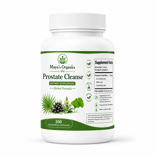 Seamoss Depot prostate support formula supplement bottle, natural urinary and sexual health vitamins and supplements.