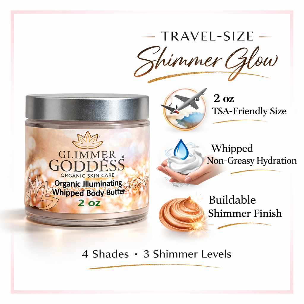 Organic Whipped Bronzing Body Butter – Shimmering Body Moisturizer with Instant Bronze Glow