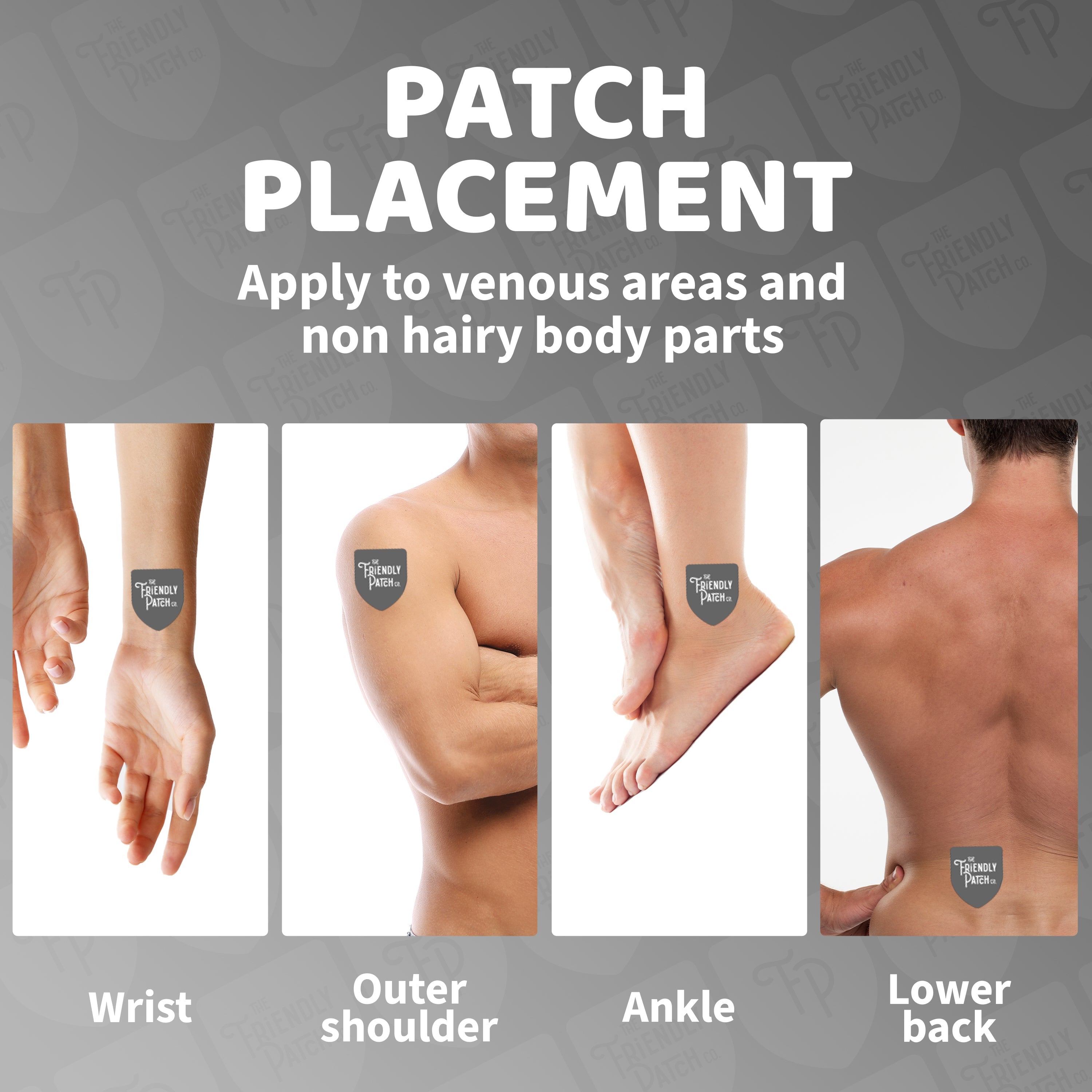 Close-up of Friendly Patch Co Snooze Sleep Patches packaging with reviews, showing melatonin, ashwagandha, and magnesium wearable skin supplement.