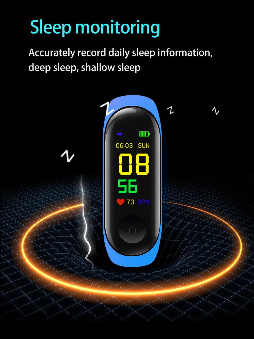 Stevvex Smart Kids Smartwatch for boys and girls, waterproof fitness tracker with sport modes, sleep monitoring, and heart rate sensor.