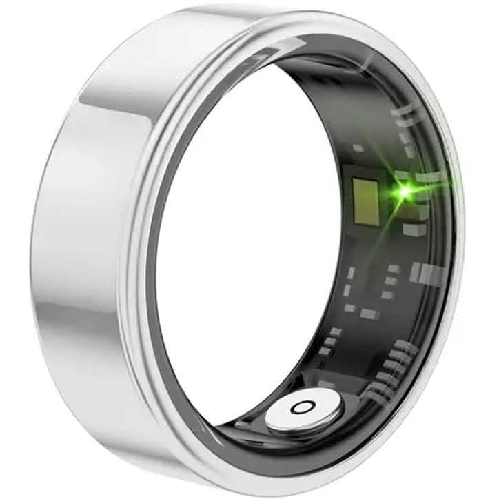Silver DailySale Smart Ring Fitness Assistant for tracking health and exercise activities.