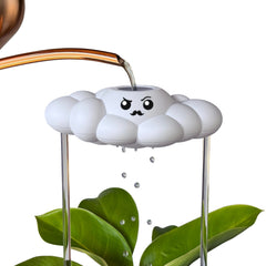Carl the Cloud house plant accessory by The Cloud Makers, soft plush cloud decoration for indoor plants.