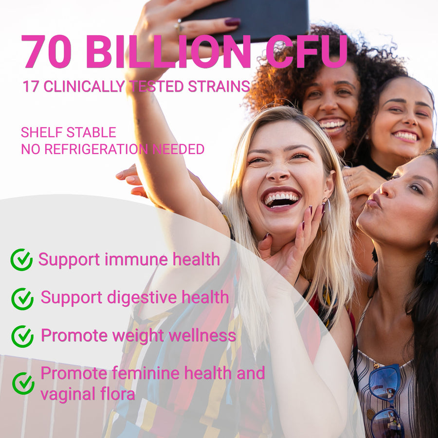 Women’s Pre Probiotics Collagen supplement by UpNourish, featuring a bottle with capsules and collagen powder inside.