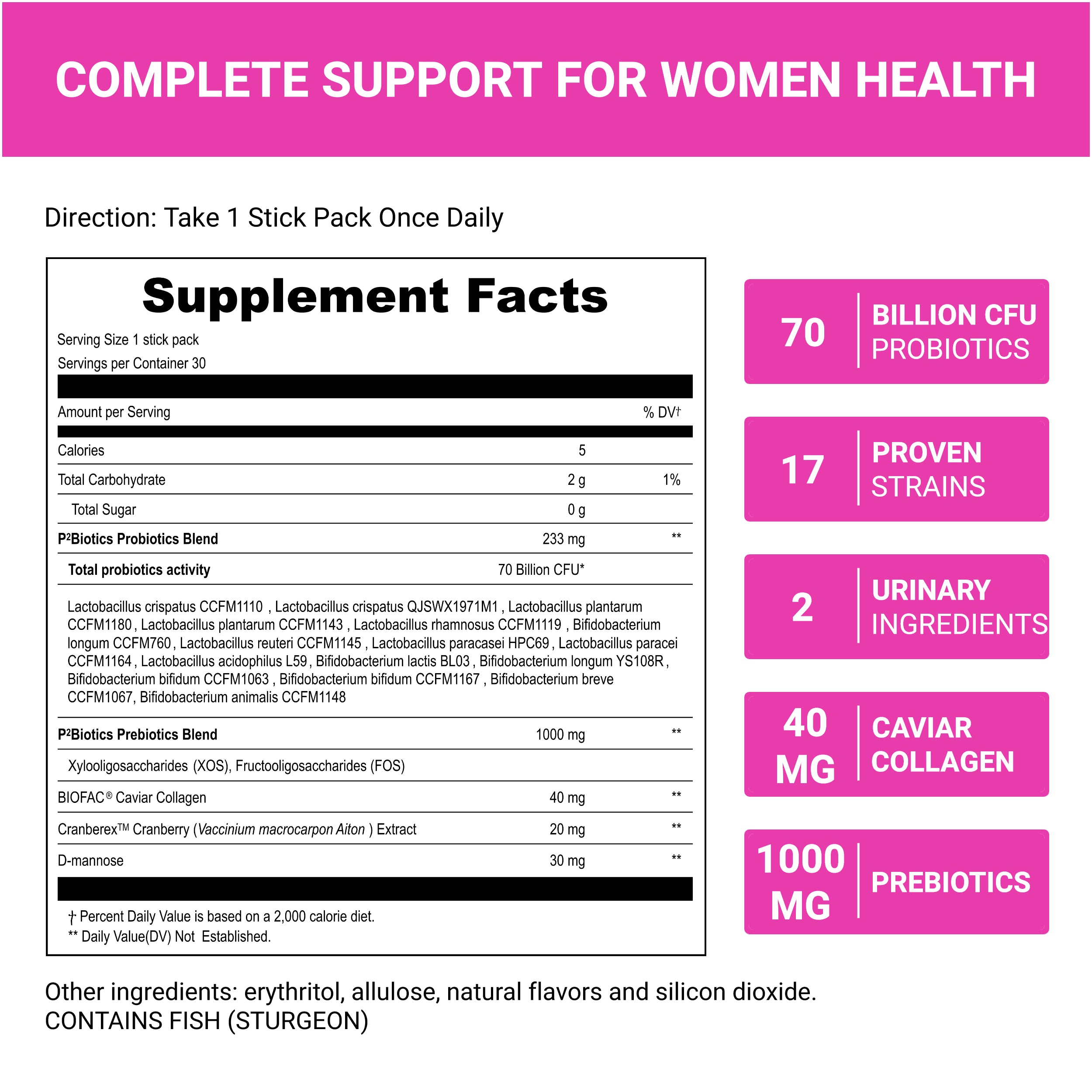 Women's pre probiotics and collagen supplement by UpNourish, featuring a bottle with capsules and a natural, health-focused setting