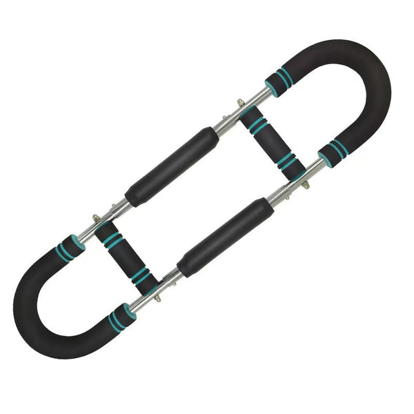 Black and blue V.I.P Digital Presence adjustable arm strength device for chest muscle training and fitness workouts.