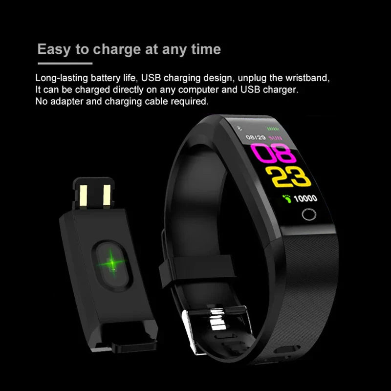 Black V.I.P Digital Presence smartwatch with heart rate, blood pressure monitor, fitness tracker, and sport watch features for men and women.