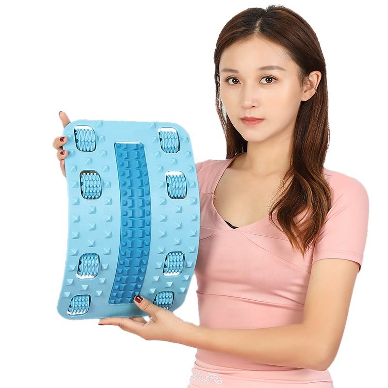Blue Magic Back Stretcher from V.I.P Digital Presence, adjustable lumbar support and massage tool for fitness and wellness.
