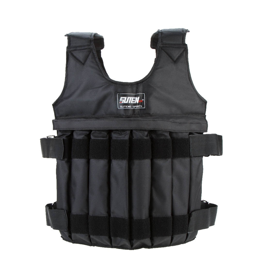 V.I.P Digital Presence SUTEN 20kg/50kg weighted vest for boxing training, adjustable waistcoat with sand-filled weights.