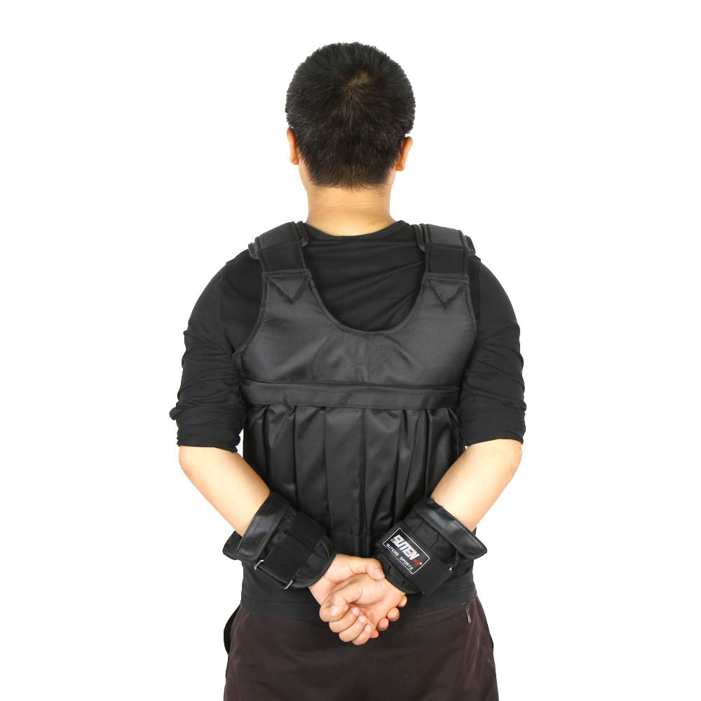 V.I.P Digital Presence SUTEN 20kg/50kg weighted vest for boxing training, adjustable waistcoat jacket in sand color, fitness equipment.