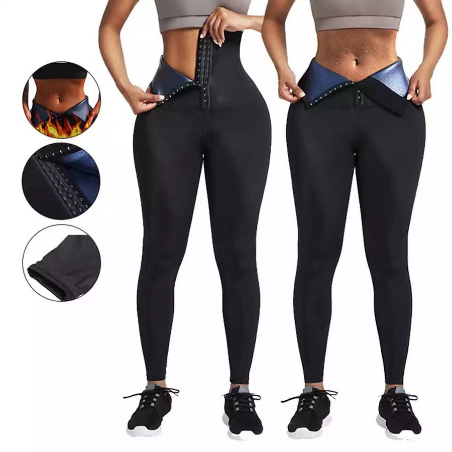European and American breasted abdominal compression sweatpants by V.I.P Digital Presence, cropped design with waist-cinching fit.