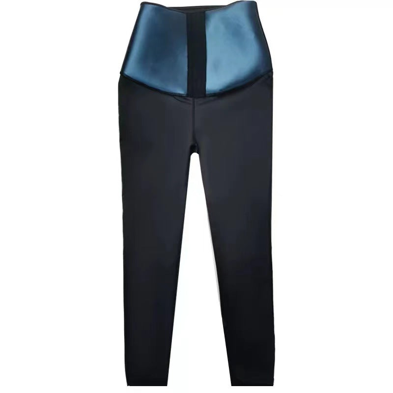 European and American breasted abdominal compression sweatpants by V.I.P Digital Presence, cropped waist-cinching yoga pants.