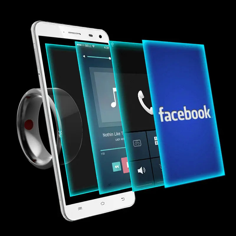 V.I.P Digital Presence R3 Smart Ring, a sleek wearable fitness tracker with sleep monitoring and wristband style design.