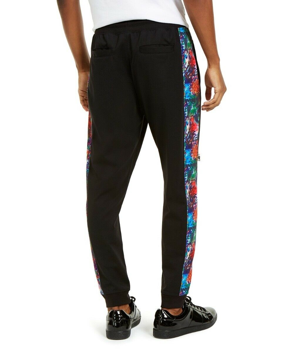 Vanessa Jane men's black fitness jogger sweatpants with tags, comfortable athletic activewear for casual or workout use.