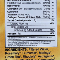 VeggieVerve anti-aging formula with NAD in a 16 fl oz bottle, showing the product's label and packaging on a clean background.