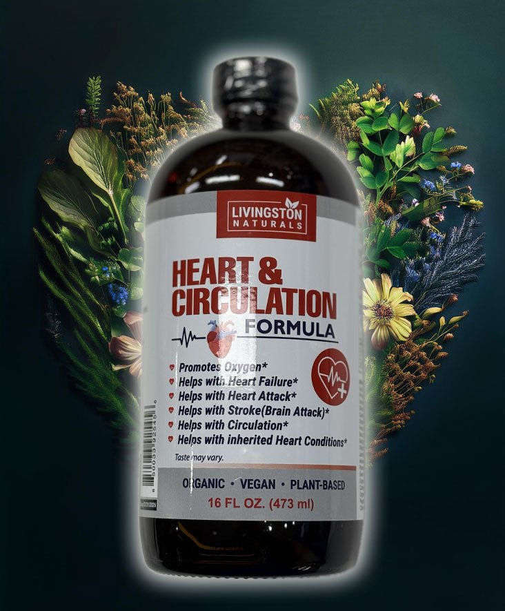 Organic Heart & Circulation Formula by VeggieVerve in a 16 fl oz bottle, supporting cardiovascular health with natural ingredients.