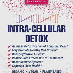 Organic intra-cellular detox by VeggieVerve, plant-based supplement supporting cellular and liver health in 16 oz bottle.