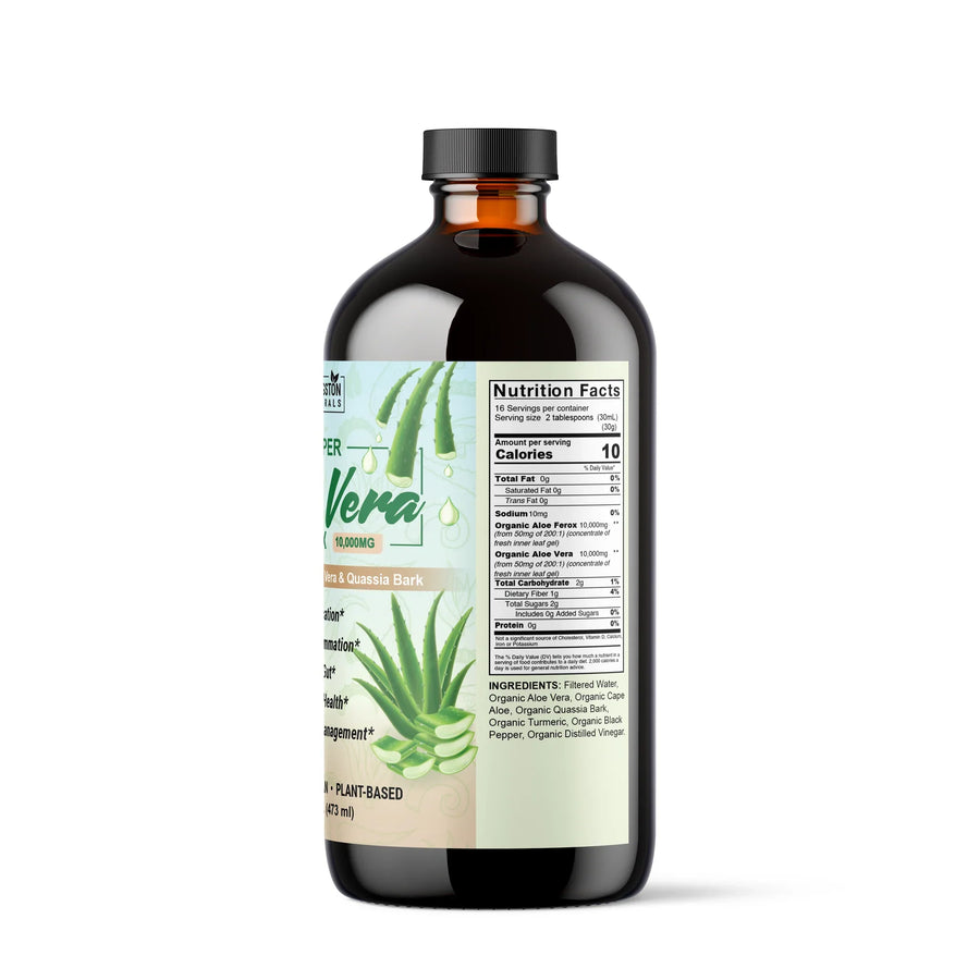 Organic Super Aloe Vera Detox by VeggieVerve in a 16 fl oz bottle, featuring fresh aloe vera for cleansing and detox support.
