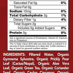 Organic Herbal Diabetes Formula supplement by VeggieVerve, 16 fl oz bottle featuring herbal ingredients for blood sugar support.