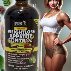Organic Herbal Fat Burner and Appetite Control supplement by VeggieVerve, showing a 16 fl oz bottle with herbal ingredients.