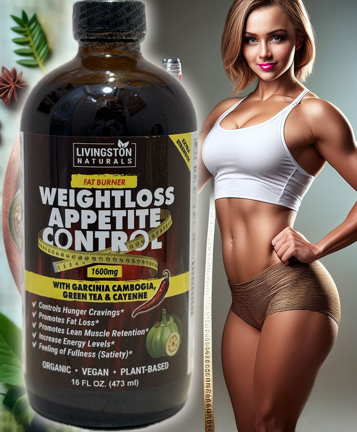 Organic Herbal Fat Burner and Appetite Control supplement by VeggieVerve, showing a 16 fl oz bottle with herbal ingredients.