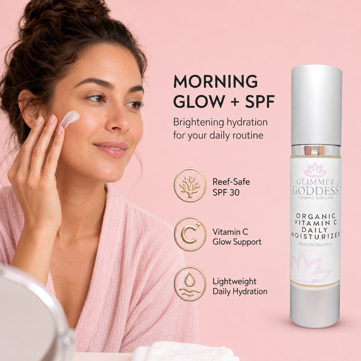 Organic Vitamin C Daily Moisturizer SPF 30 – Brightening Formula