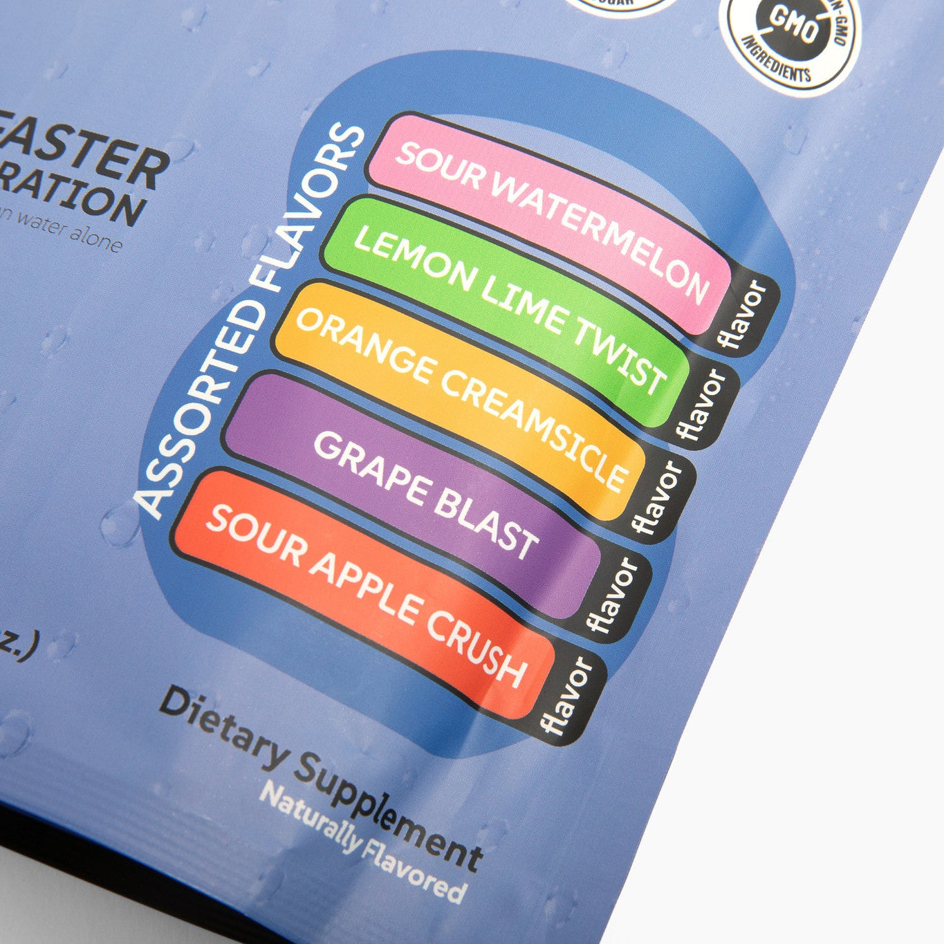 Iron Age Nutrition Total Hydrate electrolyte powder variety pack with colorful sachets for hydration and replenishment.