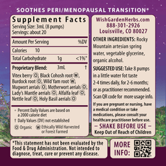 WishGarden Herbs Cycle Changes Menopause supplement in a 2oz pump bottle, designed for peri and menopause support.