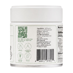 Isshiki Matcha Yabukita single cultivar premium matcha powder in a green package
